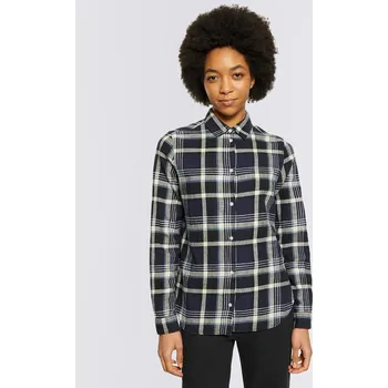 Dámská košile Knowledge Cotton Check Flannel Shirt 1300 Black Jet M