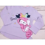 Tričko krátký rukáv Kugo HC0748 fialkové Mickey Mouse velikost oblečení - děti: 116