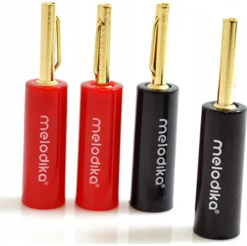 Příslušenství pro čtečku elektronické knihy Bananové konektory pro reproduktory Melodika MDBAN4 - 4 ks