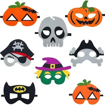 KINDPACK Halloweenské masky 8 ks vícebarevná