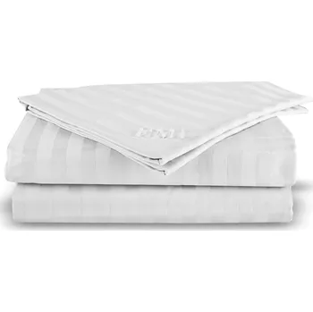 Prostěradlo pevné damaškové bílé EMI: Pevné prostěradlo 140x220