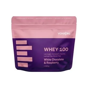 Protein Voxberg Whey Protein 100 990g Varianta: bílá čokoláda s malinou Vysoce kvalitní syrovátkový protein s příchutí