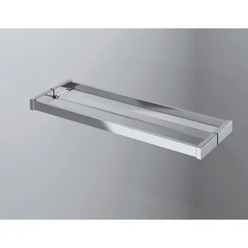 Ronal Bathrooms (Sanswiss) Držák ručníku + skleněná polička Ronal Pur 600 x mm, chrom/sklo