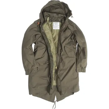 Pánský zimní kabát parka M51 Fishtail olivová s vložkou L