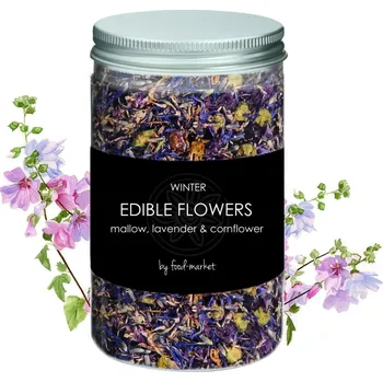 Koření FOOD-MARKET jedlé květy sléz, chrpa a levandule 20g