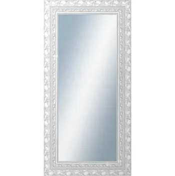 Zrcadlo DANTIK - Zrcadlo v rámu 60x120 | ROKOKO stříbrná házená