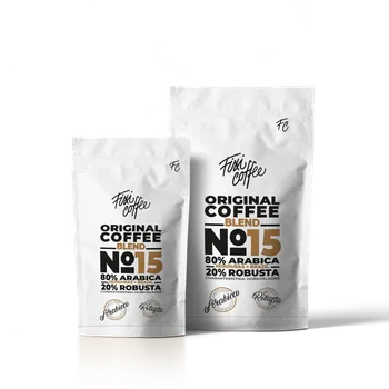 Káva Fixi Coffee No. 15 směs výběrové kávy Brazílie, Indie zrnková / sáček Doypack / 1000 g