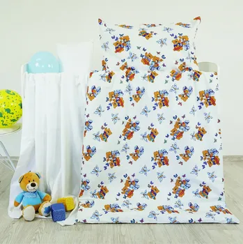 Povlečení Povlečení dětské bavlněné medvídek bílé EMI: Dětský set 130x90 + 65x45