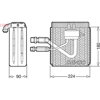 Výparník klimatizace Výparník, klimatizace, , 46722081, DENSO, DEV09005