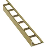 Lišta k obkladům L, L250cm, 10mm, odlehčená, elox zlatý hliník