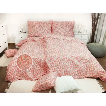 Povlečení PRODLOUŽENÉ BAVLNĚNÉ POVLEČENÍ 70x90/140x220cm - KOPRETINKY RŮŽOVÉ