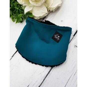 Nákrčník Kulišárny Nákrčník s beránkem - rozepínací TEAL Black VELIKOST: 122