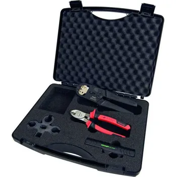 Kleště 330048 HUpsolarKit4 5dílná sada v praktickém plastovém kufříku, Haupa