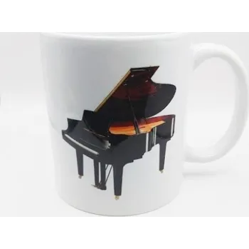 Hrnek s potiskem barevného hudebního nástroje klavír