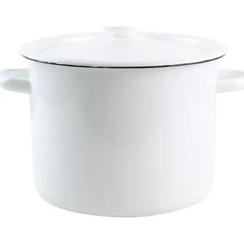 Hrnec TORO Smaltovaný hrnec s poklicí 5,5l bílý