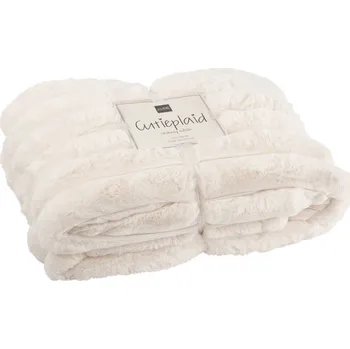 deka Bílý pléd J-line Kley 180 x 130 cm