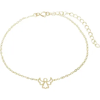 Náušnice Pozlacený stříbrný nákotník mini obvodový anděl