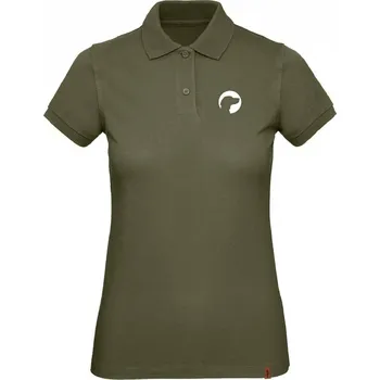 Dámská košile Dámská polokošile s potiskem - hlava ohaře - silueta - XS / Khaki