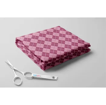 Fleece antipiling, Kostkovaný vzor Barva: Starorůžová