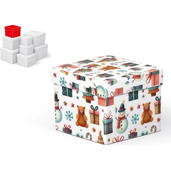 Dárková krabička MFP krabice dárková vánoční C-V009-C 12x12x10cm 5371162