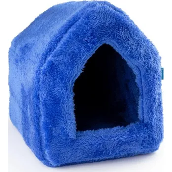 Pelíšek pro psa PROFIZOO Pelech Domek 45cm modrá (Plys)