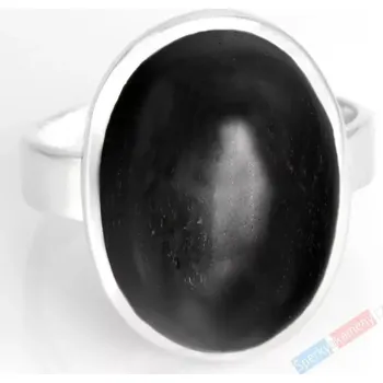 Prsten Stříbrný prsten (Ag 925/1000) s Black Star QA, vel. kamene cca 17 x 14 mm, RARITA (ADI7564R)