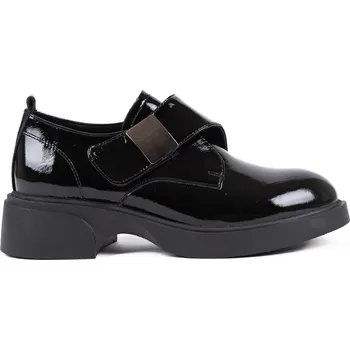 Dámské polobotky Letizia Dámské černé kožené polobotky na suchý zip Velikost: 40