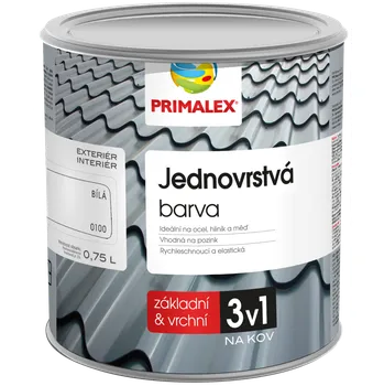 barva na zeď Primalex JEDNOVRSTVÁ BARVA 3v1 NA KOV - 0140 grafitová 2,5 l