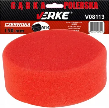 Lešticí kotouč Leštící houbička červená 150mm, Verke V08113