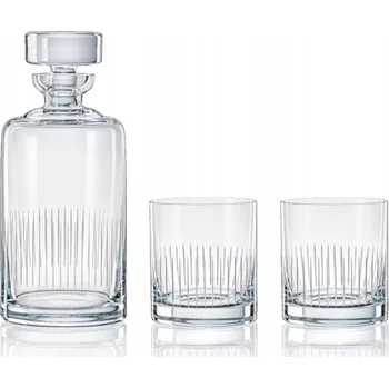 Sklenice Whisky set broušený matným brusem, 1+2 ks