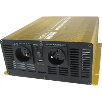 Měnič napětí Měnič napětí 12V/230V 2200W, Soluowill NP2200, čistá sinusovka (Měnič napětí 12V/230V 2200W, Soluowill NP2200, čistá sinusovka)