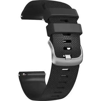 PrimeGuard 20mm Silikonový Pásek na Hodinky pro Garmin Venu 2 Plus - Černý