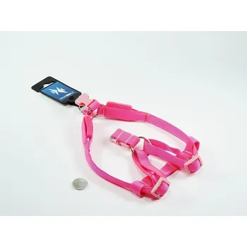 Postroj pro psa PROFIZOO Svítící postroj, popruh (15mm) růžová (DOPRODEJ)