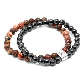 Náramek Náramek dvojitý magnetický, jaspis leopard