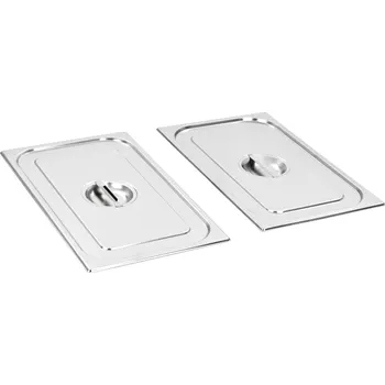 Noční stolek vidaXL Víka na gastronádoby 1/1 GN 2 ks nerezová ocel [50884]