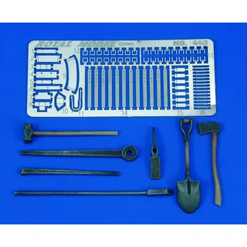 Plastikový model Royal Model 1/35 U.S.tanks Tools & Holders-WWII