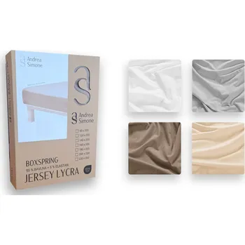 Chránič matrace Prostěradlo BES Jersey Lycra Andrea Simone boxspring, 90x200 cm, bílá