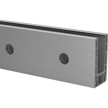 Zábradlí Easy Glass Prime, základní profil, boční montáž Easy Glass Prime, základní profil, boční montáž, délka 5000 mm, s předvrtanými otvory, hliník, surový