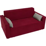 Rozkládací pohovka Kate - Vínová, Vrstvená matrace - pohovka Kate, 2x Taburet