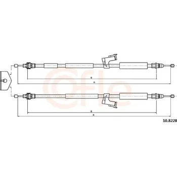 Lanko parkovací brzdy Tažné lanko, parkovací brzda, , COFLE, 92.10.8228