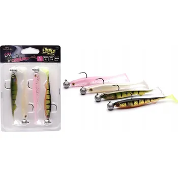 Umělá nástraha SADA 4 GUM FOX RAGE SLICK SHAD UV 7 cm - 5 g