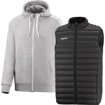 Saller BASIC STEPP Set BARVA: 550 šedá, Velikost: XXL Lehký zateplený set – vesta a mikina pro trénink i volný čas