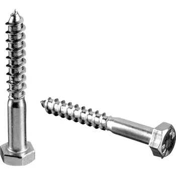 Vrut do dřeva s šestihrannou hlavou Vrut do dřeva s šestihrannou hlavou, QS-4, D=7 x 60 mm, DIN 571, A4-70