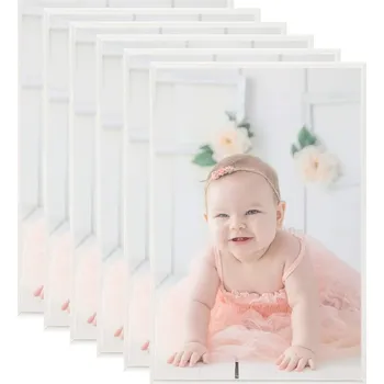 Bytová dekorace vidaXL Marketos Fotorámečky koláž 5 ks na zeď nebo stůl stříbrné 70 x 90 cm MDF