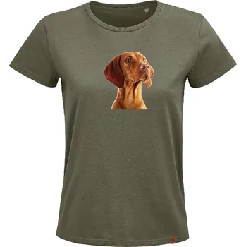 Dámské tričko - hlava ohaře - L / Khaki