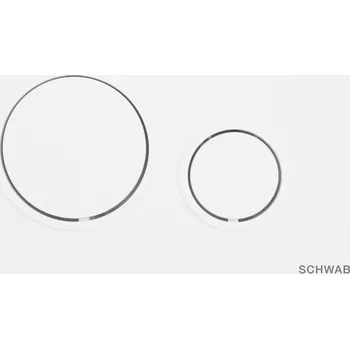 WC sada SCHWAB VELA ovládací tlačítko, 247x165 mm, bílá mat