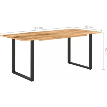 Jídelní stůl Jídelní stůl masivní dřevo / ocel Dekorhome