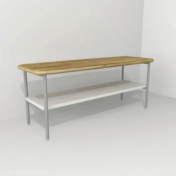 Koupelnové sedátko Koupelnová stolička Devo Oval dub/bílá OV-LA100x35-P36D01L10