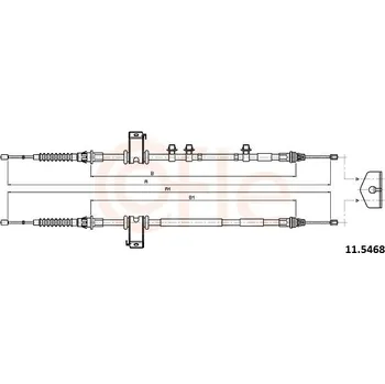 Lanko parkovací brzdy Tazne lanko, parkovaci brzda, , 1845232, EY162A603AC, COFLE, 11.5468