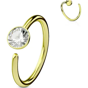 Piercing Šperky4U Zlacený piercing do nosu/ucha kruh - N0155